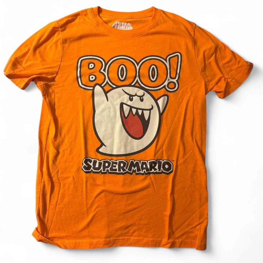 Nintendo Super Mario Orange Boo Kids T-Shirt